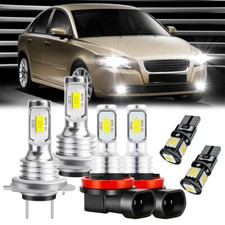For Volvo S40 2005-2011 H7+H11 6000K LED Headlight Low/Fog Beam Light Bulbs Kit