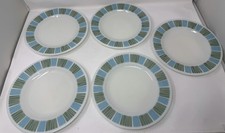 Set of 5 Vintage JAJ English Pyrex "Matchmaker" 1970's Retro Dinner Plates