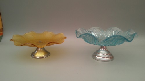 Art deco glass cake stands - art,