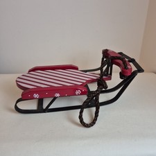 Vintage Wooden Metal Red