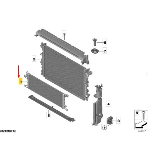 Bmw g60 radiator - radiator, 17117925807