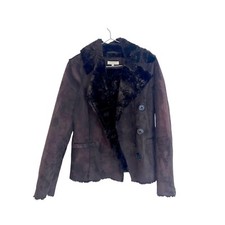 Afghan Jacket Suede Women’s Coat Size 8 Y2K Brown