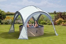 Garden Gazebo Dome Shelter Party Tent 4 Mesh Walls 2 Sun Shade Walls Huge Size !