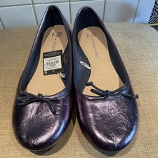 PUMPS BALLERINA SHOES FLAT METALLIC PRIMARK BNWT SIZE 5