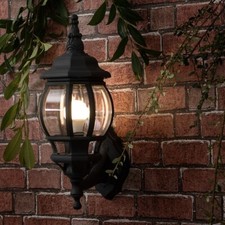 Traditional Wall Light Black Outdoor Lantern IP44 Garden Outside Lighting