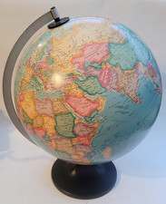 Vintage Scan Globe A/S Denmark 1997 Desk Top Globe with plastic base