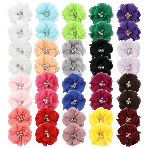 Pcs chiffon flower hair - chiffon,