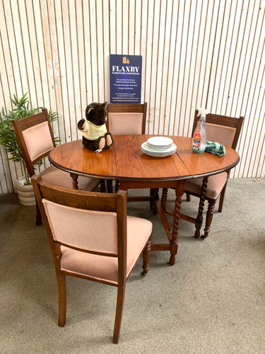 Vintage oak drop leaf table - vintage,