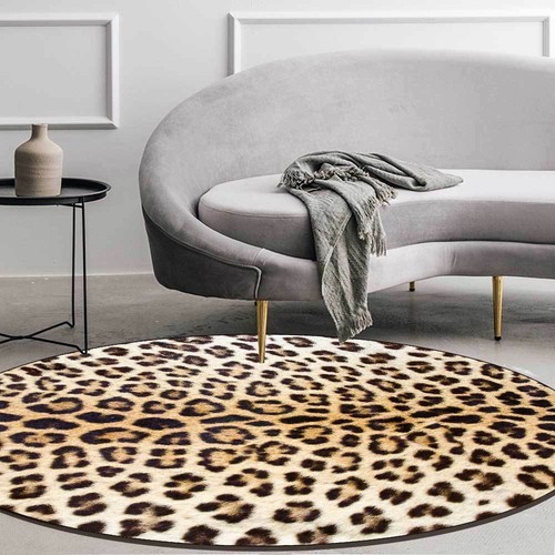 Leopard print round - round, living