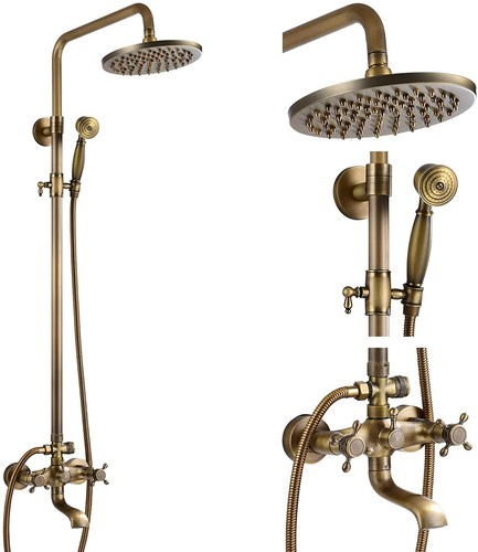 Vintage brass bathroom shower - vintage,