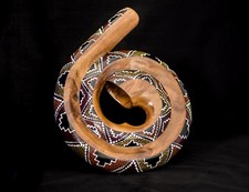 Didgeridoo Round Shape Instrument Natural Materials Travel Bag Spiral Australia 