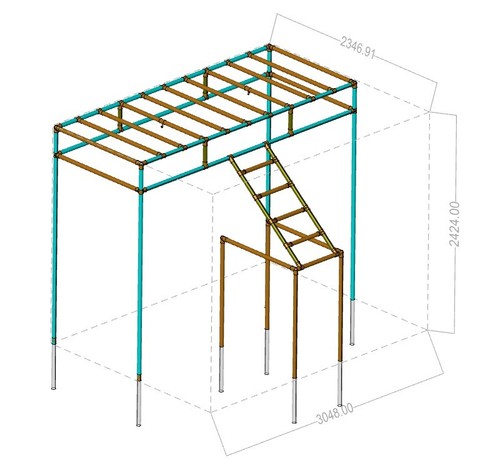 Pull rig monkey - monkey, bars