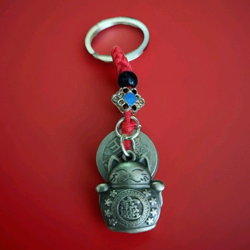Chinese lucky cat - chinese, keyring