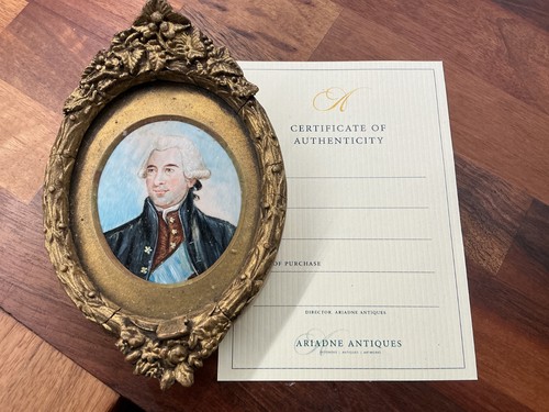 Antique portrait miniature - portrait, of