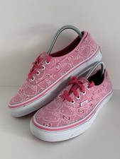 Vans Off The Wall Low Top Hello Kitty Print Pink And White Size UK 5