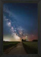 Milky way with water tower