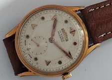 17 JEWELS SWISS MADE ROAMER WIND UP MEN'S VINTAGE WATCH RARE DIAL.