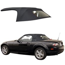 Miata Convertible Soft Top 2006-14, Black Cabrio Vinyl Top, Heated Glass Window
