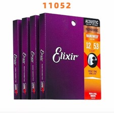 4 Set For Elixir Acoustic Guitar strings Phosphor Bronze LIGHT 12-53 16002 16027