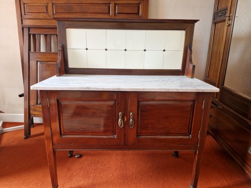 Victorian marble top washstand - marble,