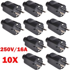 10x Euro Schuko Plug