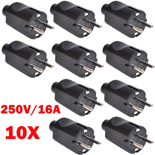 10x euro schuko plug - schuko,
