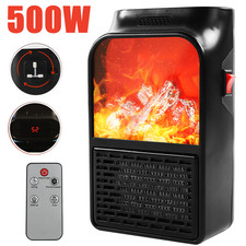 500W Electric Space Heater Low Energy Ceramic Fast Heating Fan Portable Remote