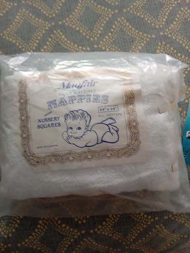 Terry nappies and nappy pins - terry,