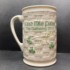 Belleek Caed Mile Failte The Gathering 2013 Basket-weave-effect Bone China Mug