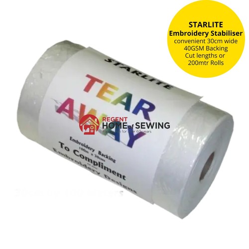 Starlite tear away embroidery - tear,