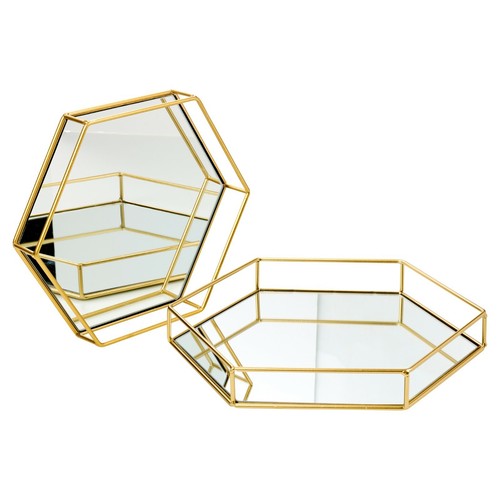 Hexagon mirror plate - hexagon,