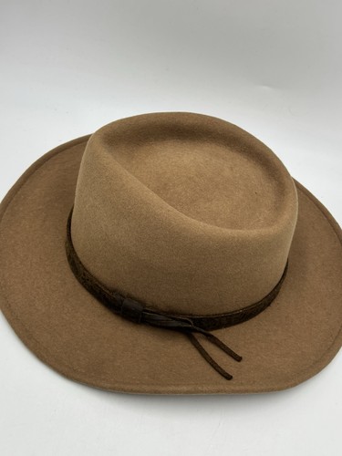 Vintage felt 100 wool tan - vintage,