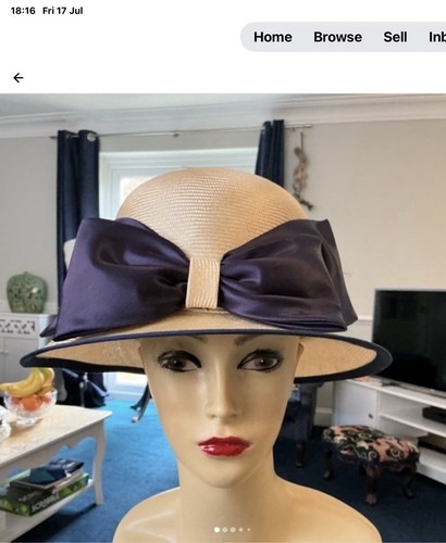 Vintage hat cream - cream/navy, jill