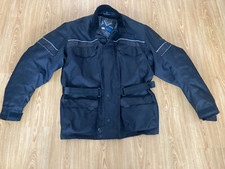 Frank Thomas Aqua Pore Motorcycle Jacket Men's Black Size XL Waterproof Padded