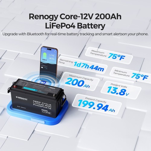 Renogy 200ah 12v - renogy, lifepo4