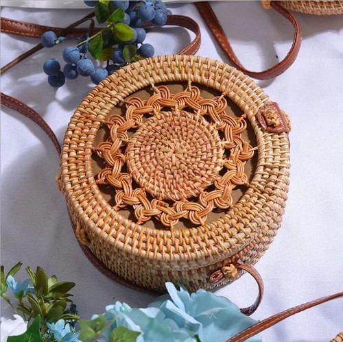 Rattan summer bag for - rattan, women