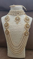 Indian jewellery set combo mala necklace choker earrings teeka tikka wedding new