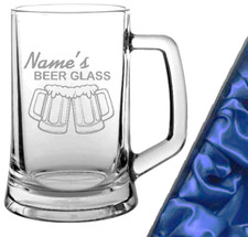 Engraved Personalised Beer Tankard Pint Glass Birthday Christmas Gift Box 3