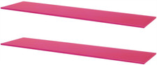 Pink Glass Shelves 80cm 2 Pack