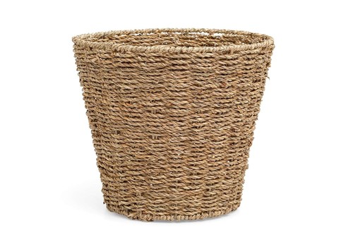Woven waste paper bin - waste,