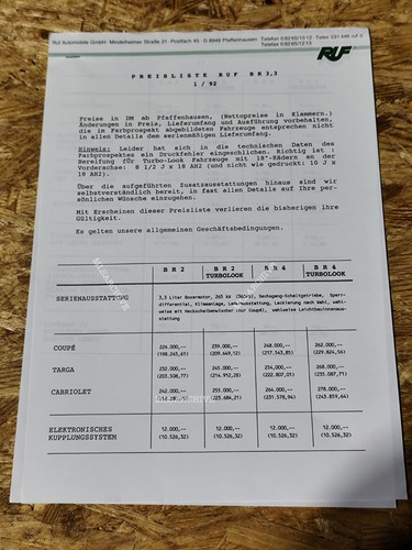 Ruf porsche price - ruf, list