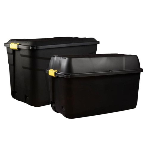 Black storage trunks - 2,