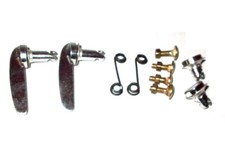 PAIR STEEL CHROME BONNET GRILL