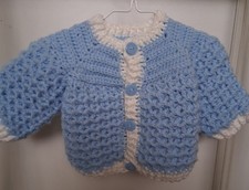 Boys' Hand Crochet Cardigan In