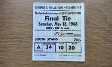 Football Ticket  1968 FA Cup