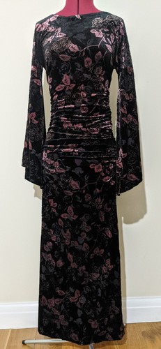 Zara black draped - velvet, dress