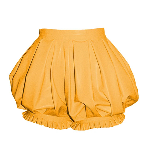 High waist ruffles bloomer pvc - high,