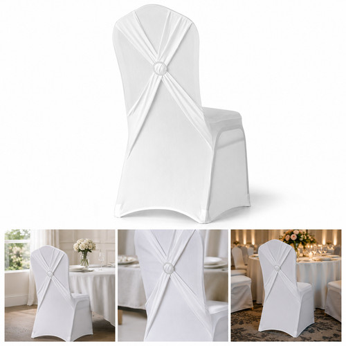 White spandex chair - white, covers
