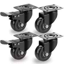 4 X Heavy Duty 50mm Swivel Castor Wheels Trolley Furniture Casters PU 200kg