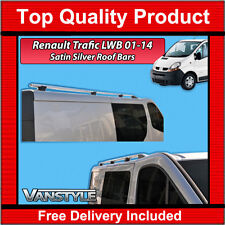 FITS RENAULT TRAFIC 01-14 LWB SILVER ALUMINIUM ROOF BARS RAILS RACK NO DRILL
